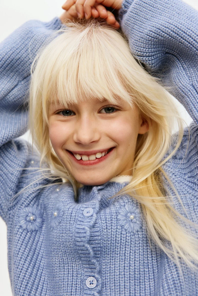 H&M Embroidery-detail knitted cardigan