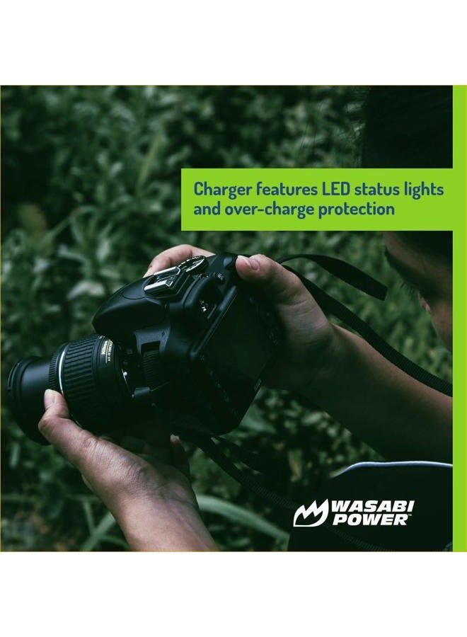 Wasabi Power Dual Battery Charger with Adapter for Nikon EN-EL18, EN-EL18a, EN-EL18b, EN-EL18c, MH-26, MH-26aAK Canon LP-E4, LP-E4N, LP-E19 - Image 4