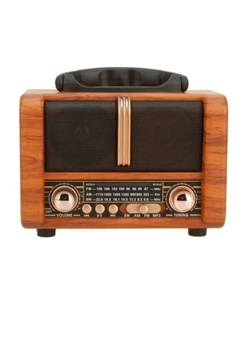 NNS Radio NS-8107BT Wireless Rechargeable Radio Fm Classsic Multicolour - Image 3