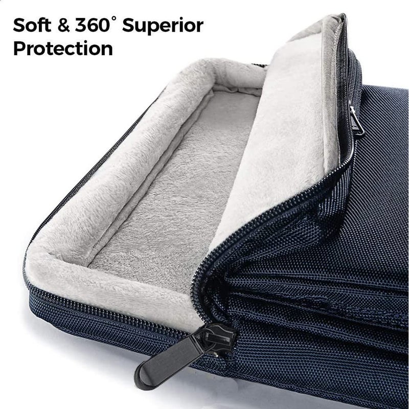 Moca 360 Protective Laptop Sleeve Bag Case for 12.3 Surface Pro 8/X/7+/7/6/5, 13-inch MacBook Air M1 2018-2021, 13.3 MacBook Pro M1 2016-2021, 12.9-in iPad Pro 5/4/3 Gen (13 Inch, Navy-Blue) - Image 1