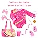UNICORN ELEMENT 18 Inch Doll Gymnastics Clothes Set Accessories for 18 Inch Dolls Total 8 Pcs Star Shaped Pattern Leotard Gym Bag Headband Gift for Girls No Dolls - Image 4