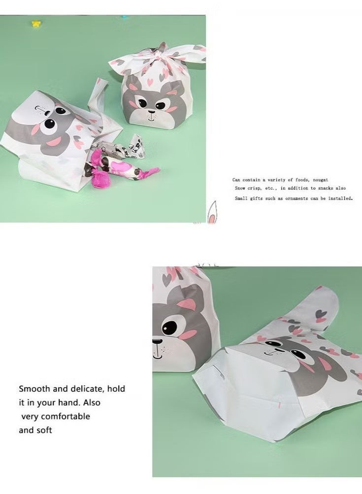 عبوة من 50 كيس حلوى وأكياس هدايا للأطفال، وأكياس هدايا للأطفال، وأكياس حلوى مطبوعة على شكل دب لطيف للأولاد والبنات، وأكياس تخزين الطعام وتغليف الهدايا لحفلات استقبال المولود وحفلات الزفاف وحفلات أعياد الميلاد - Image 3