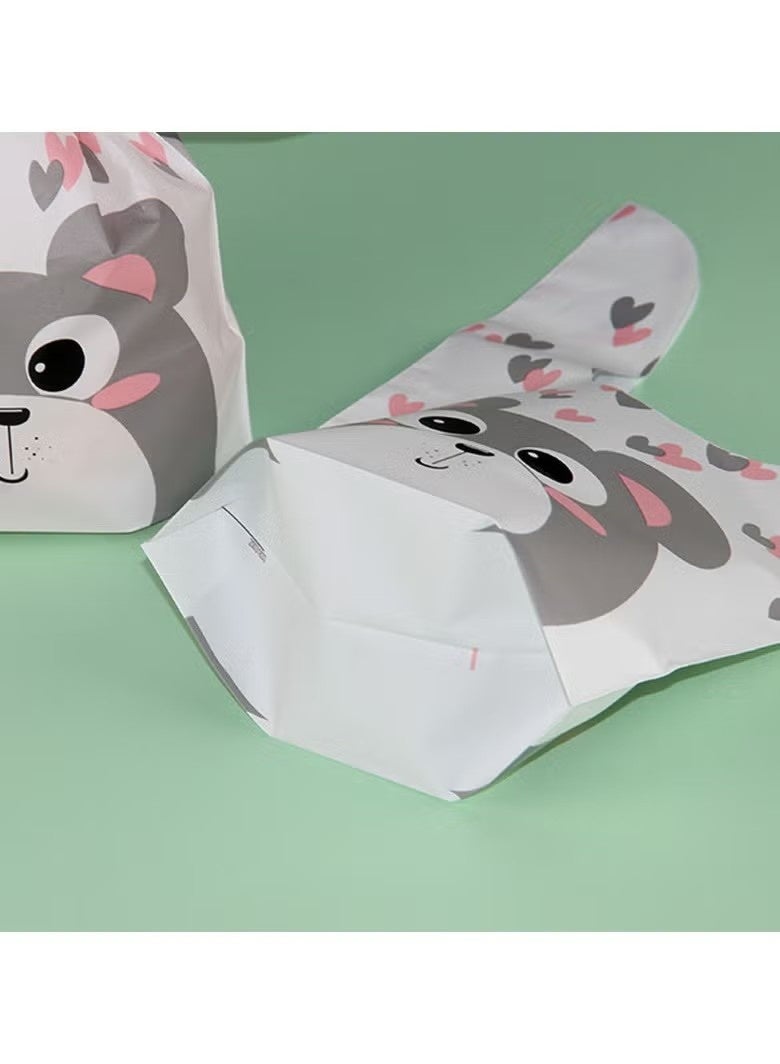 عبوة من 50 كيس حلوى وأكياس هدايا للأطفال، وأكياس هدايا للأطفال، وأكياس حلوى مطبوعة على شكل دب لطيف للأولاد والبنات، وأكياس تخزين الطعام وتغليف الهدايا لحفلات استقبال المولود وحفلات الزفاف وحفلات أعياد الميلاد - Image 5