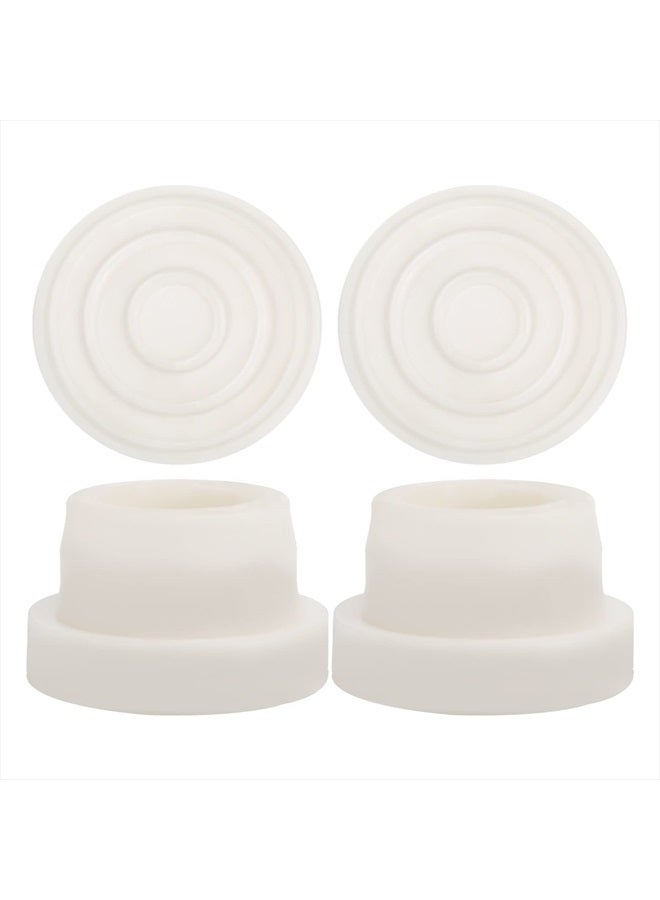 SAVITA 4pcs Pool Ladder Bumpers, Rubber Pool Ladder Caps Pool Ladder Bumpers for Inground Pool Fit 1.9 Inch Standard Swimming Pool Ladder Tubing (White)  - Image 1