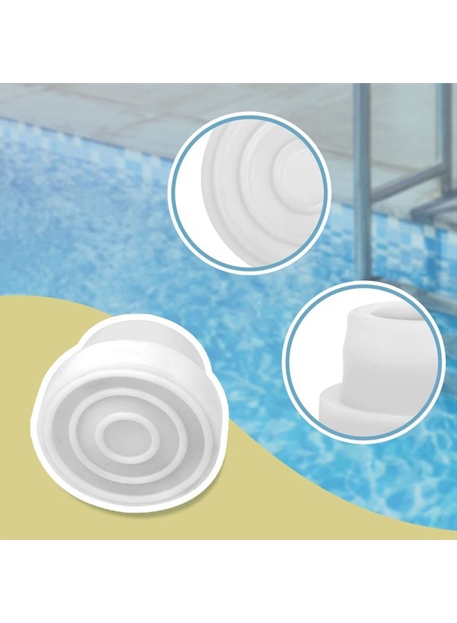 SAVITA 4pcs Pool Ladder Bumpers, Rubber Pool Ladder Caps Pool Ladder Bumpers for Inground Pool Fit 1.9 Inch Standard Swimming Pool Ladder Tubing (White)  - Image 3