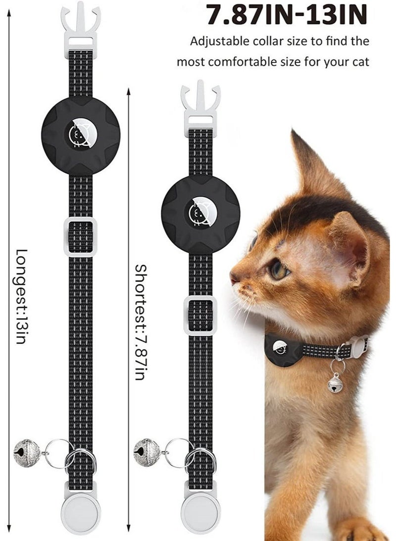 ZONIX Airtag Cat Collar Breakaway with Waterproof Holder, Reflective & Luminous Safety Collar with Bell, Adjustable for Cats and Small Dogs - Image 5