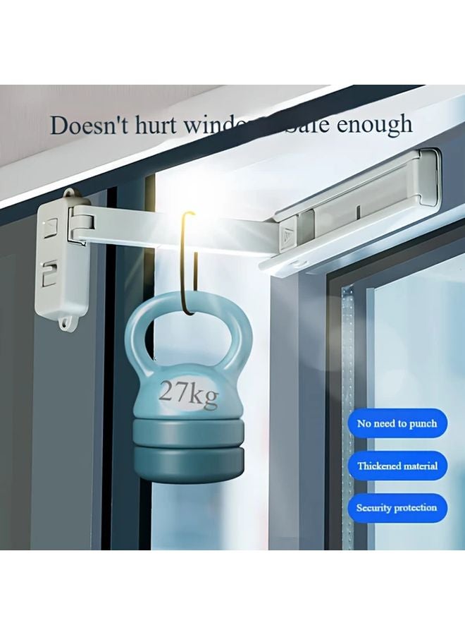 1pc No Drill Window Lock Security Device Indoor Outdoor High Rise Restrictor - Image 3
