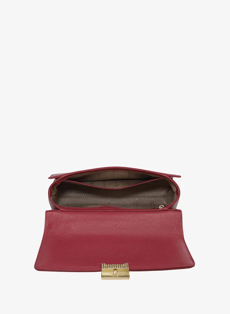 Da Milano  Small Croco Franzy Leather Satchel - Plumberry & Frost for Women | Best Price UAE