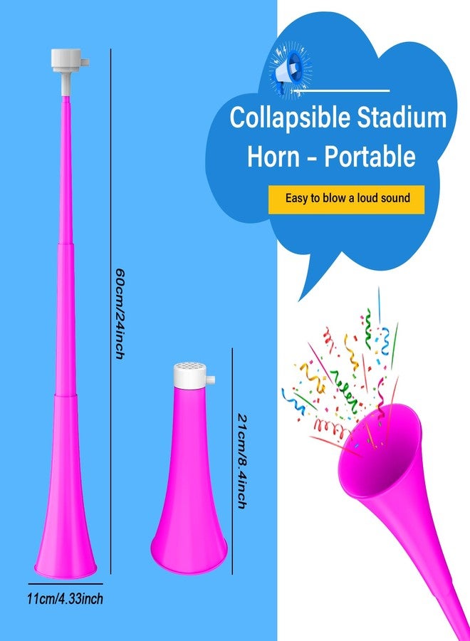 Qidoe Stadium Horn Vuvuzelas Soccer Noisemakers Collapsible Blow Trumpet Horns Noise Maker Loud Sound Handheld Sports Horn Noisemaker for Sports Events Graduation Games Party Supplies Favors Accessories - Image 5
