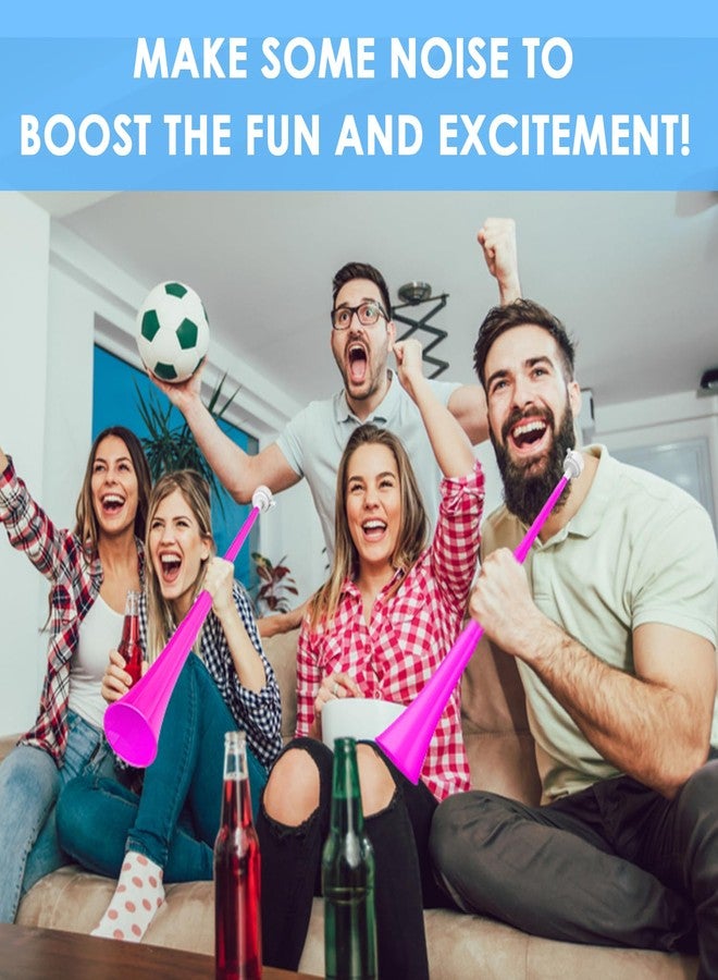 Qidoe Stadium Horn Vuvuzelas Soccer Noisemakers Collapsible Blow Trumpet Horns Noise Maker Loud Sound Handheld Sports Horn Noisemaker for Sports Events Graduation Games Party Supplies Favors Accessories - Image 3