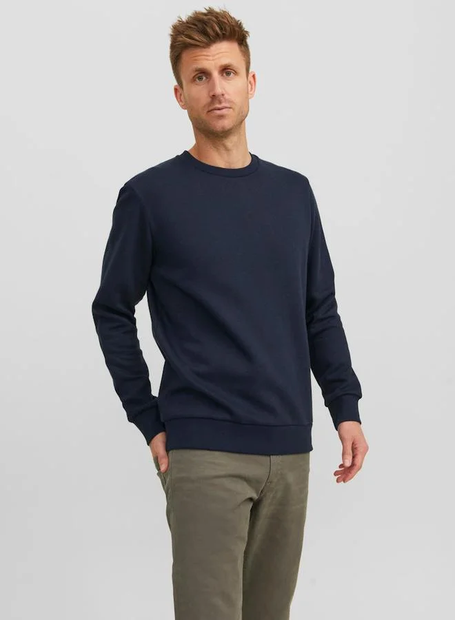 PRODUKT Produkt Navy Blue Basic Crew Neck Sweatshirt
