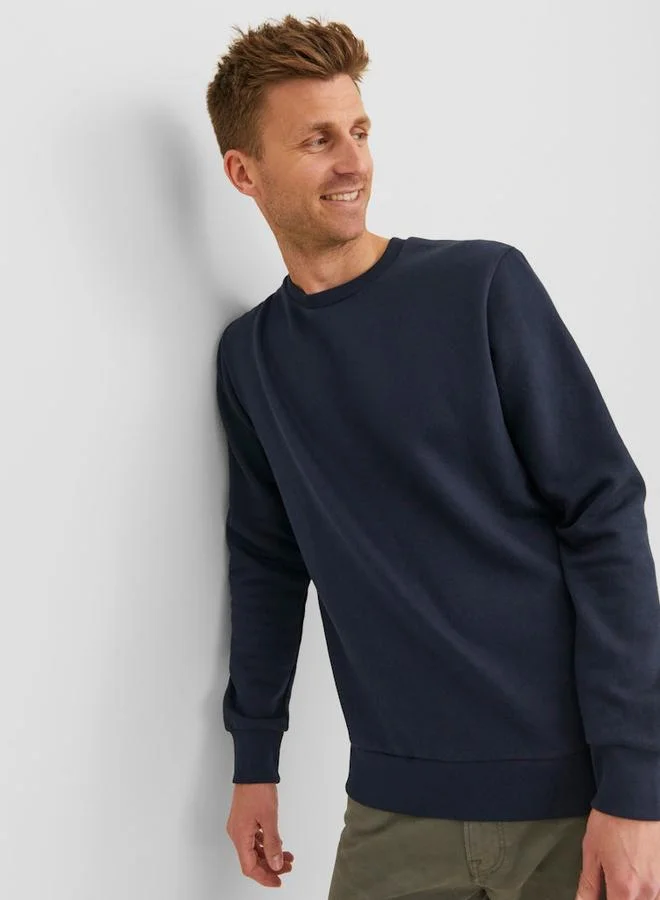 PRODUKT Produkt Navy Blue Basic Crew Neck Sweatshirt