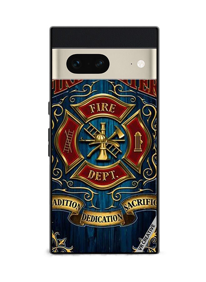 VR CREATIVE Protective Case Cover For Google Pixel 7 Fire Fighter Design Multicolour - Image 1