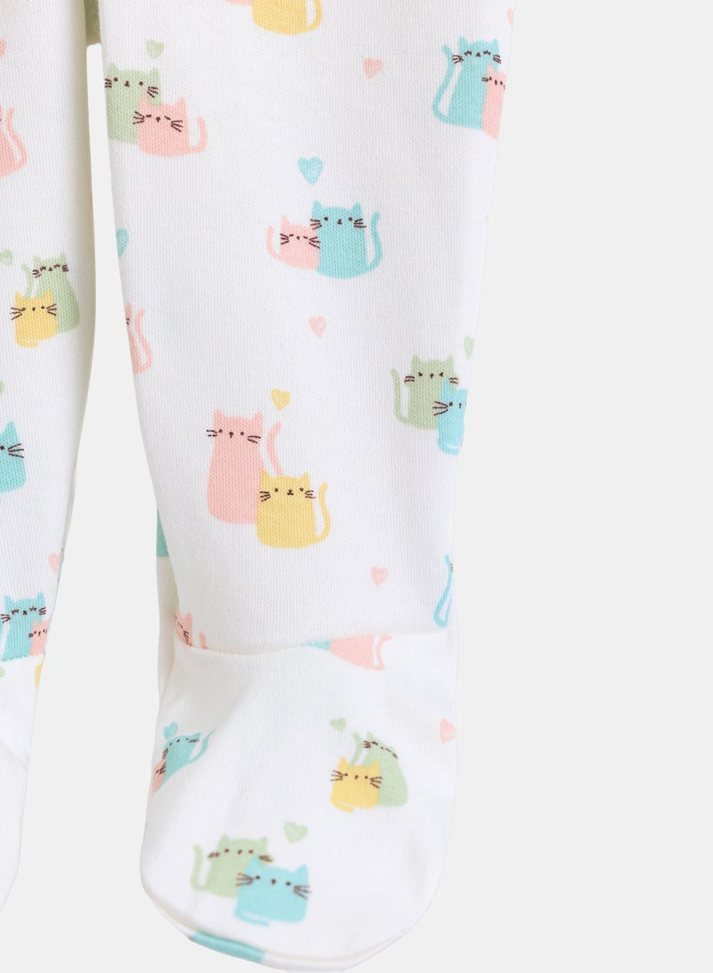 Junior Baby Girls Lovely Cat Pyjama Set - Image 4