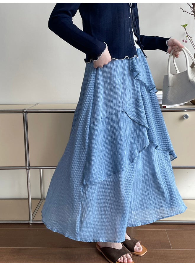 Tao Chuan Irregular Lotus Leaf Skirt Swing Skirt 25 Summer Design Sense Temperament Large Swing Skirt YL725 