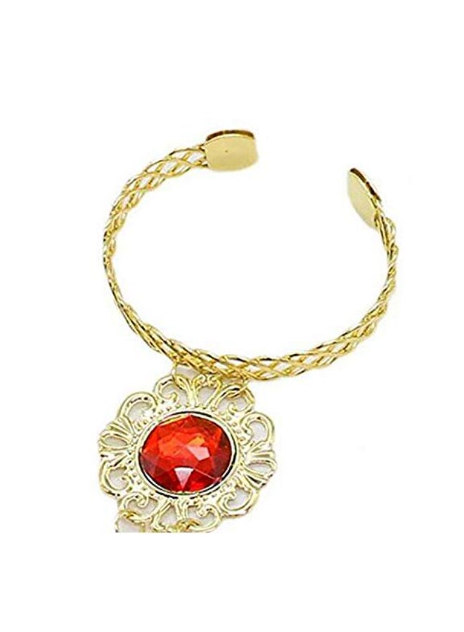 Fodattm 1 Pair 2PCS Belly Dance Gypsy Indian Egyptian Gold Bracelet with Finger Nails for Costume Women Fashion Hand Chain Halloween Costume - Image 4
