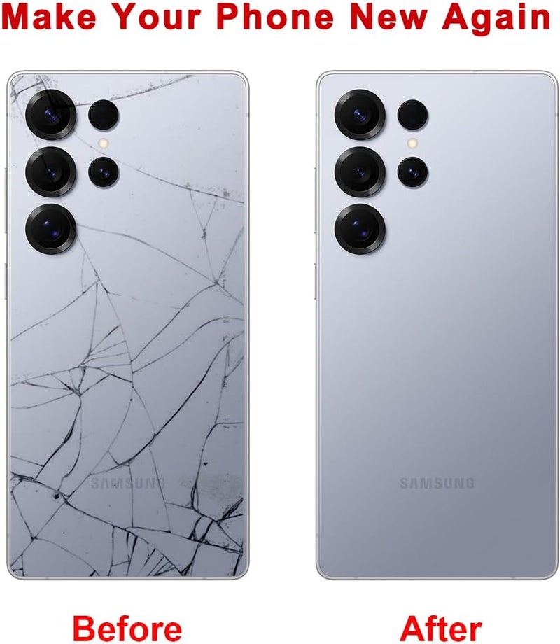 Perzework استبدال زجاج خلفي لجهاز سامسونج جالاكسي S25 ألترا 6.9 بوصة مع مجموعة أدوات الإصلاح (تيتانيوم فضي أزرق) - Image 5