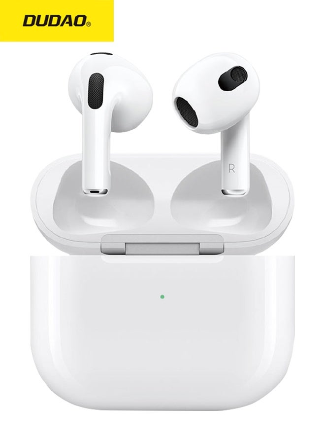 دوداو سماعات أذن لاسلكية U4S TWS بتقنية بلوتوث 5.3 داخل الأذن مع تحكم باللمس وصوت HiFi وشحن Type-C – أبيض - Image 1