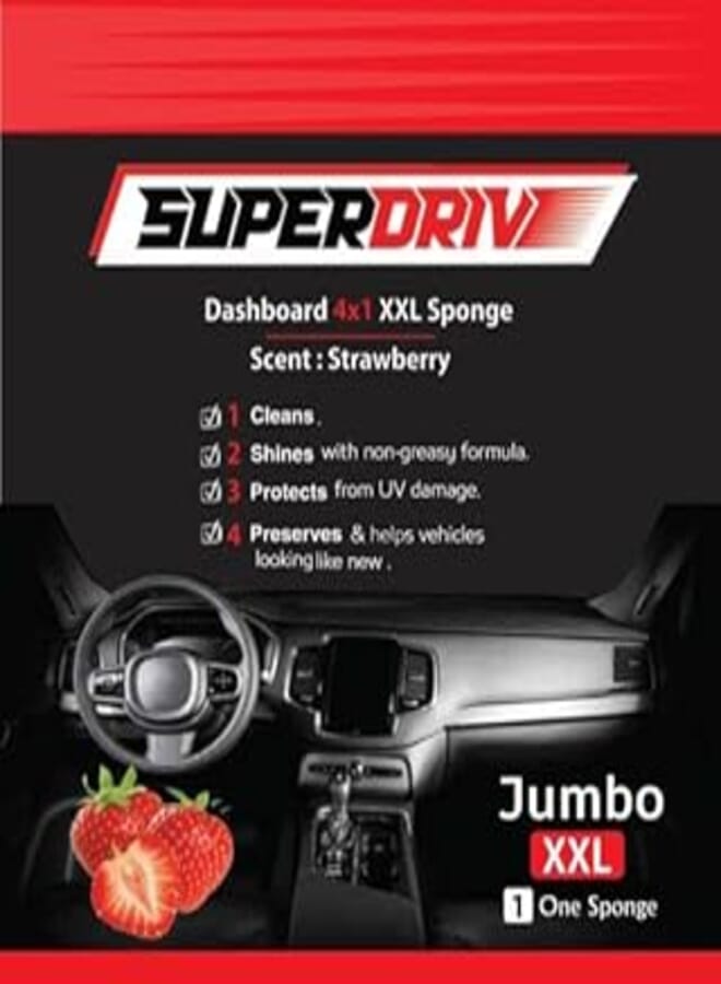 XXL Super Drive Sponge 4 In 1 Dashboard & Leather polish -Strawberry