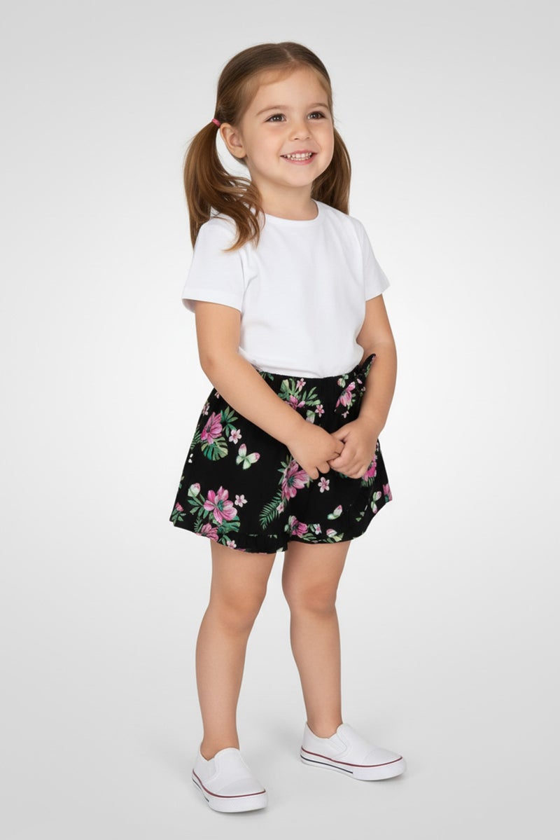 Nanette lepore Toddlers Girl 2Pcs Floral Print Basic Shorts, Multicolor - Image 1