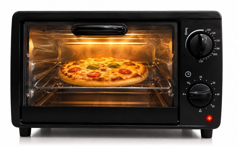 Mini Toaster Oven for Home, Black, 60 Minutes Timer, 250℃ Temperature, Suitable for Baking and Roasting - Image 2