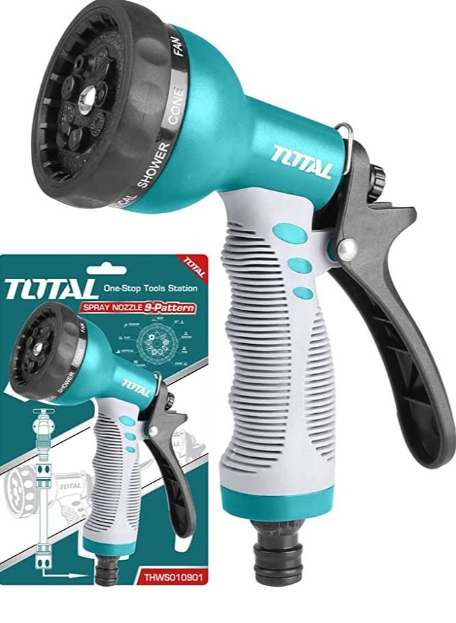 TOTAL Plastic Water Spray Trigger Nozzle 9 Patterns THWS010901 - Image 3