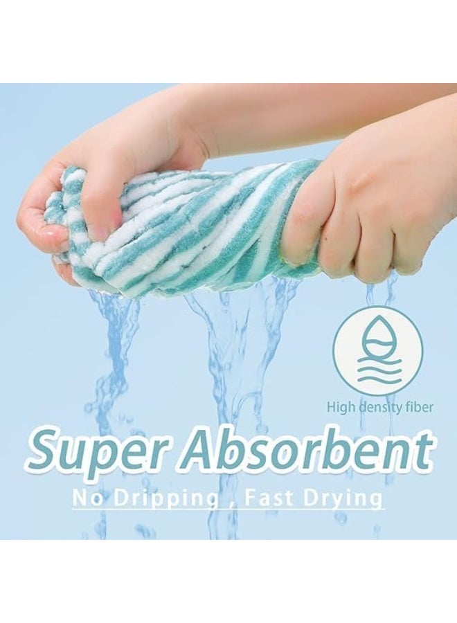 قطعتان من غطاء منشفة الشعر من الألياف الدقيقة، قبعات تجفيف الشعر مع عقدة فيونكة، غطاء سريع الجفاف ماص للنساء، غطاء منشفة ناعم لتجفيف الشعر، سريع الجفاف - Image 2