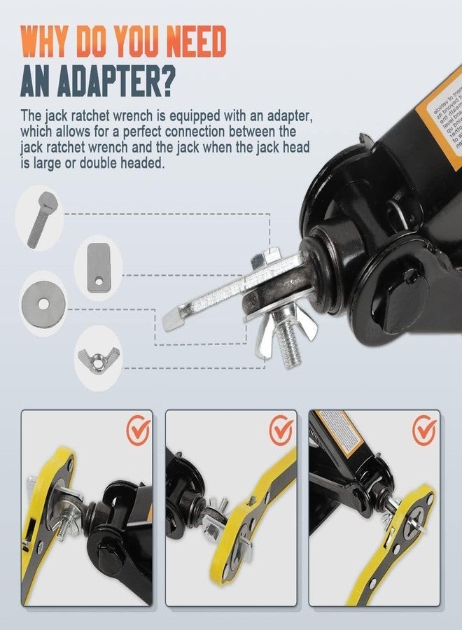 OMKRUSH Car Jack Ratchet Wrench Set with Accessories | Heavy-Duty Universal Fit Tool Kit for Tire Changing & Vehicle Maintenance - Image 5