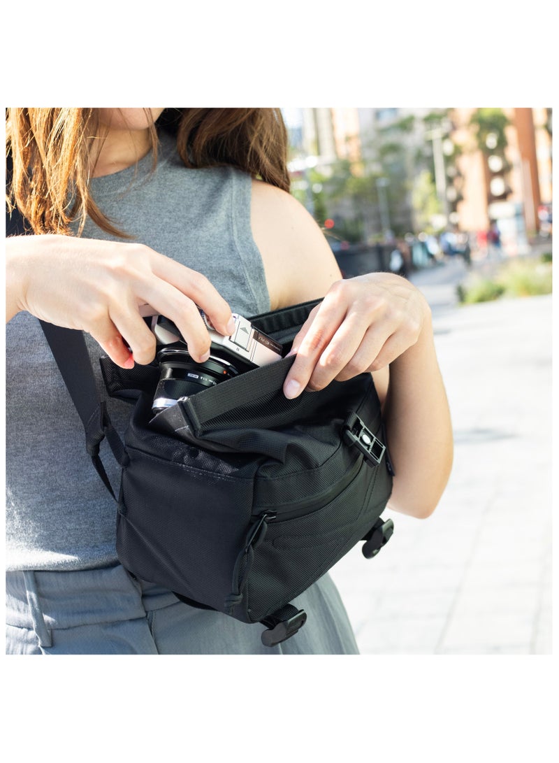 Piorama FLUX Waterproof Organizer Sling Bag 4L – 600D Nylon, YKK Zipper, Custom Felt Insert, Quick-Access Top, Adjustable Straps – Everyday Crossbody/Camera Sling (IP64) - Image 3