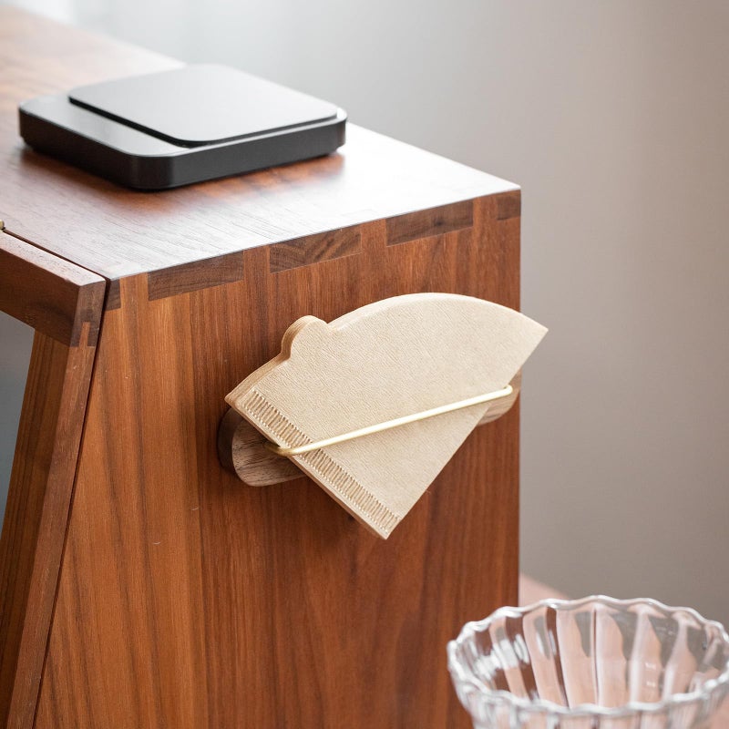 VANDROOP Coffee Filter Holder, Cone Coffee Filter Holder Storage, Coffee Filter Stand for Coffee Filters Size #01 and #02 (B Walnut) - Image 5