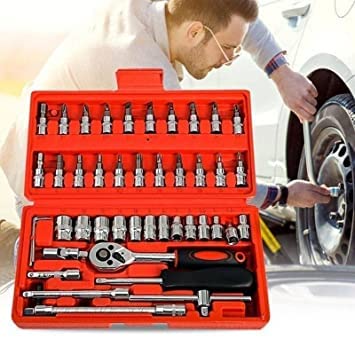 myps 46 in 1 Pcs Tool Kit Screwdriver Set MultiPurpose Combination Socket Set Case Precision Screw Driver Tool Box - Image 2