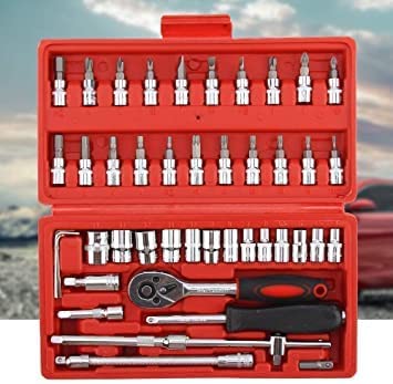myps 46 in 1 Pcs Tool Kit Screwdriver Set MultiPurpose Combination Socket Set Case Precision Screw Driver Tool Box - Image 5