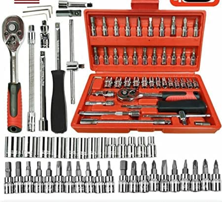myps 46 in 1 Pcs Tool Kit Screwdriver Set MultiPurpose Combination Socket Set Case Precision Screw Driver Tool Box - Image 1