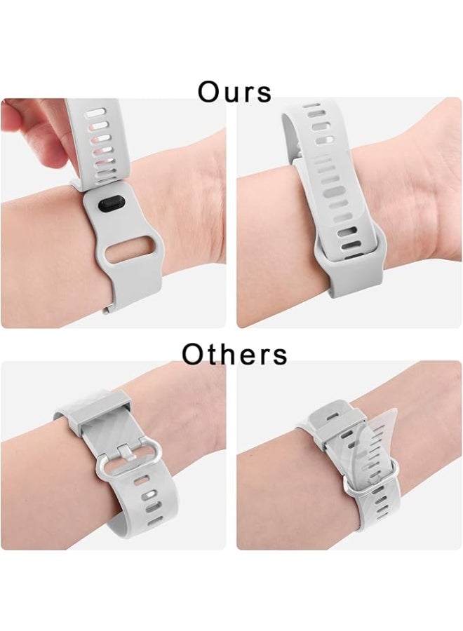 سوار ساعة شاومي ريدمي 5 أكتيف، مناسب للرجال والنساء، مقاس 22 مم، قابل للتعديل، مصنوع من السيليكون، سهل الفك والتركيب، لون رمادي. - Image 2