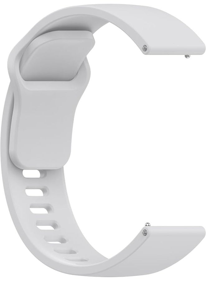 سوار ساعة شاومي ريدمي 5 أكتيف، مناسب للرجال والنساء، مقاس 22 مم، قابل للتعديل، مصنوع من السيليكون، سهل الفك والتركيب، لون رمادي. - Image 1