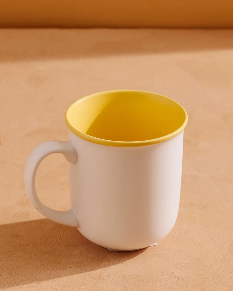 REDTAG Yellow "Start Your Day With Coffee" Mug