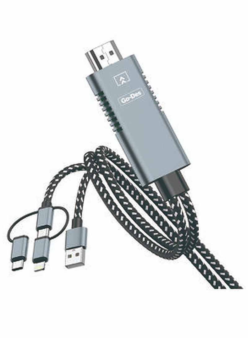 GO-DES Go Des 5 in 1 1080P HD HDMI Connector - Image 1