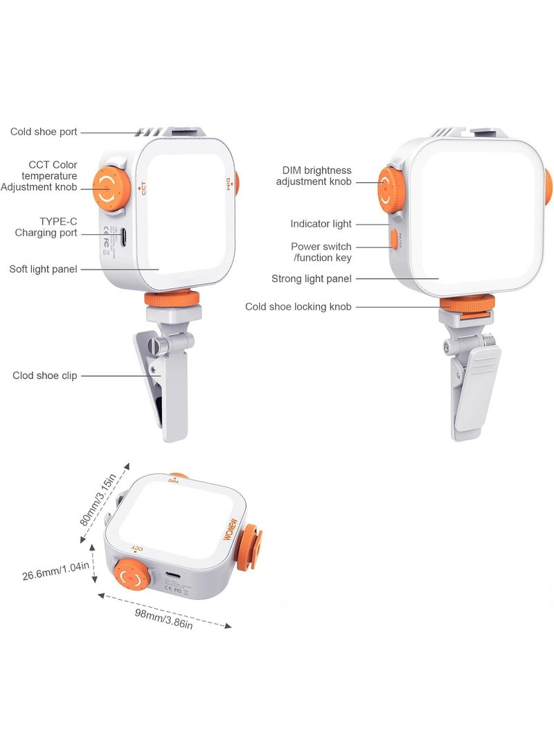 Barakah 80 Led Selfie Light with Phone Clip, LED Video Camera Light, Phone Light for Picture, 2000mAh Rechargeable Fill Light for iPad/Laptop/TikTok/Makeup/Vlog - Image 2