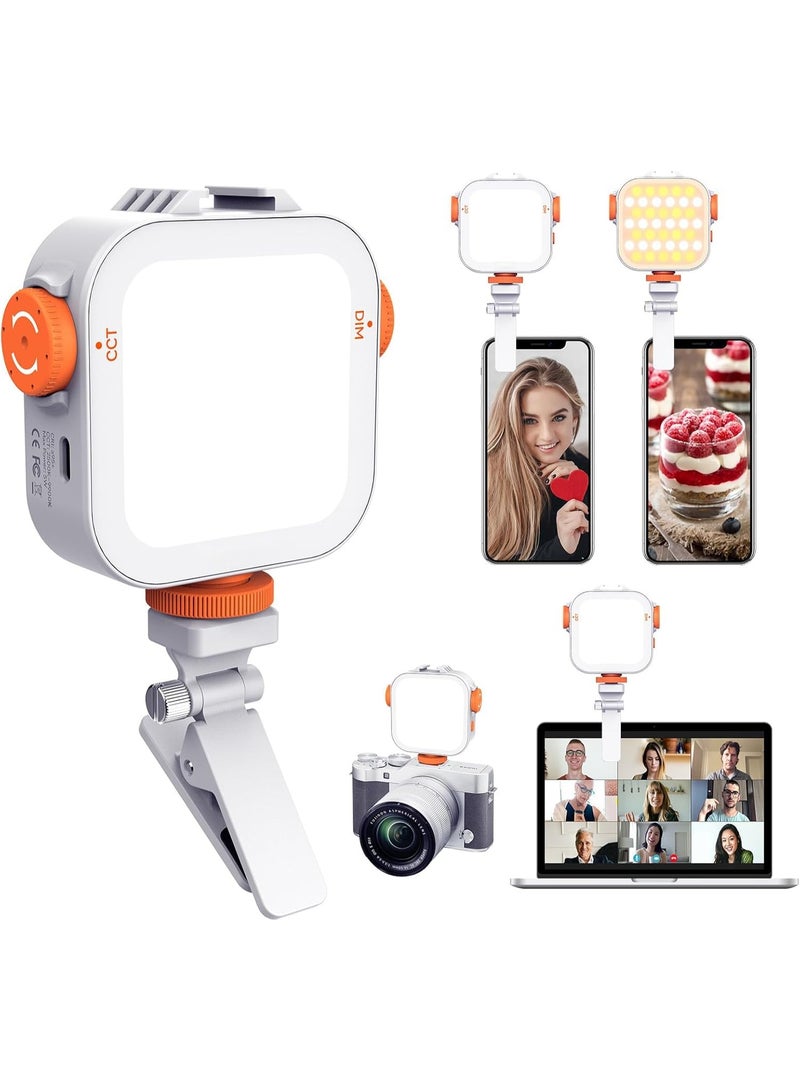 Barakah 80 Led Selfie Light with Phone Clip, LED Video Camera Light, Phone Light for Picture, 2000mAh Rechargeable Fill Light for iPad/Laptop/TikTok/Makeup/Vlog - Image 1