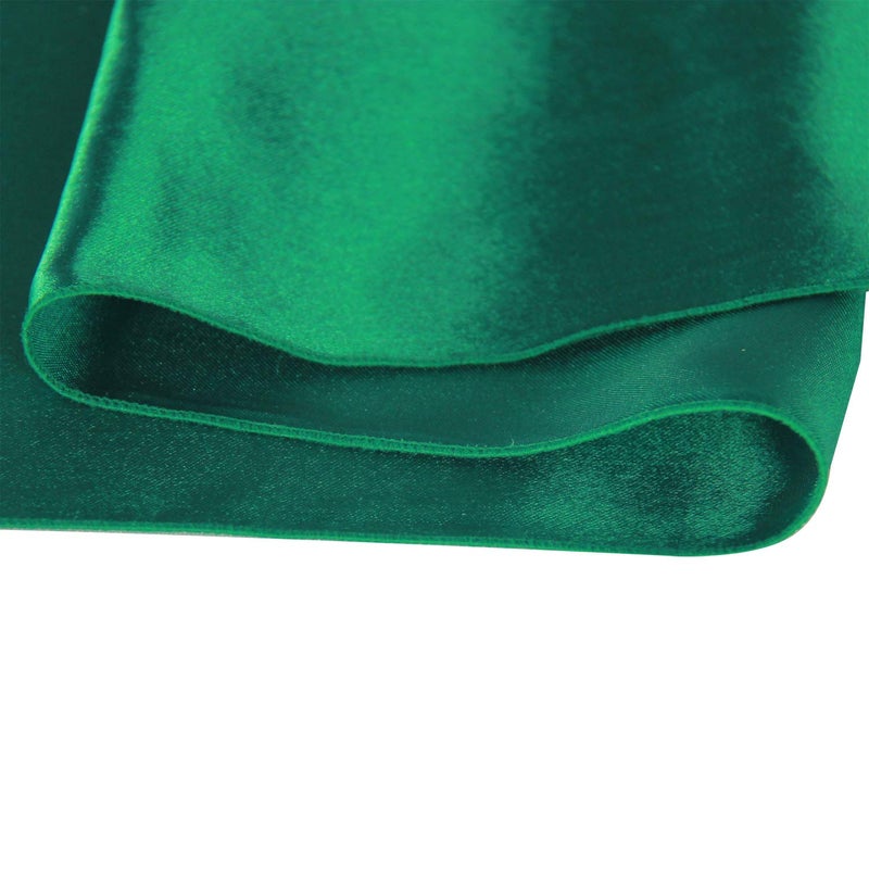 Welmatch Hunter Green Satin Chair Sashes Ties - 12 PCS حفلات الزفاف حفلات الحفلات الحدث أقواس كرسي (Hunter Green 12) - Image 2