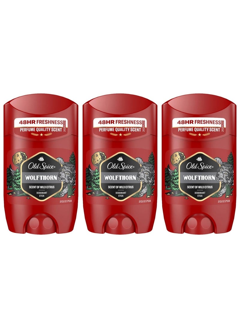 أولد سبايس ولفثورن مزيل العرق عصا للرجال حزمة من 3