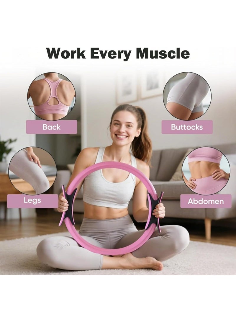 YelaJoy 13-Piece Pilates Essentials Kit , Yoga Fitness Magic Circle, Pilates Equipment, 13 Inch Fitness Ball, Figure 8 Resistance Band, Magic Circle, Accessories For Home Gym Set, Body Shaping, Fitness Gift, Ideal for Beginners Home Workouts - Image 3