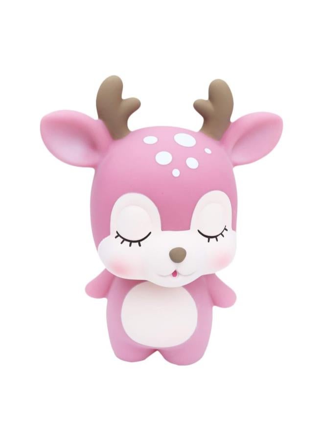 كلاراكو حصالة نقود على شكل غزال وردي للبنات، حصالة نقود لطيفة كهدية ديكور - Image 1