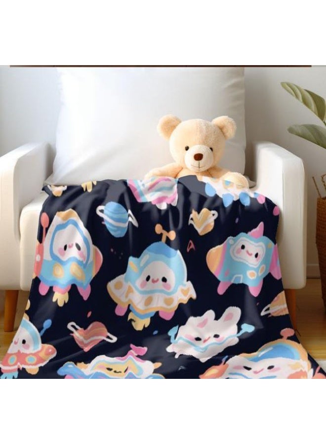 عام بطانية رقيقة من الفانيلا (حرارة ومريحة، ومناسبة للنوم واستخدام اللعبة والغبار والرمل) 150 سم * 200 سم - 756 - Image 1