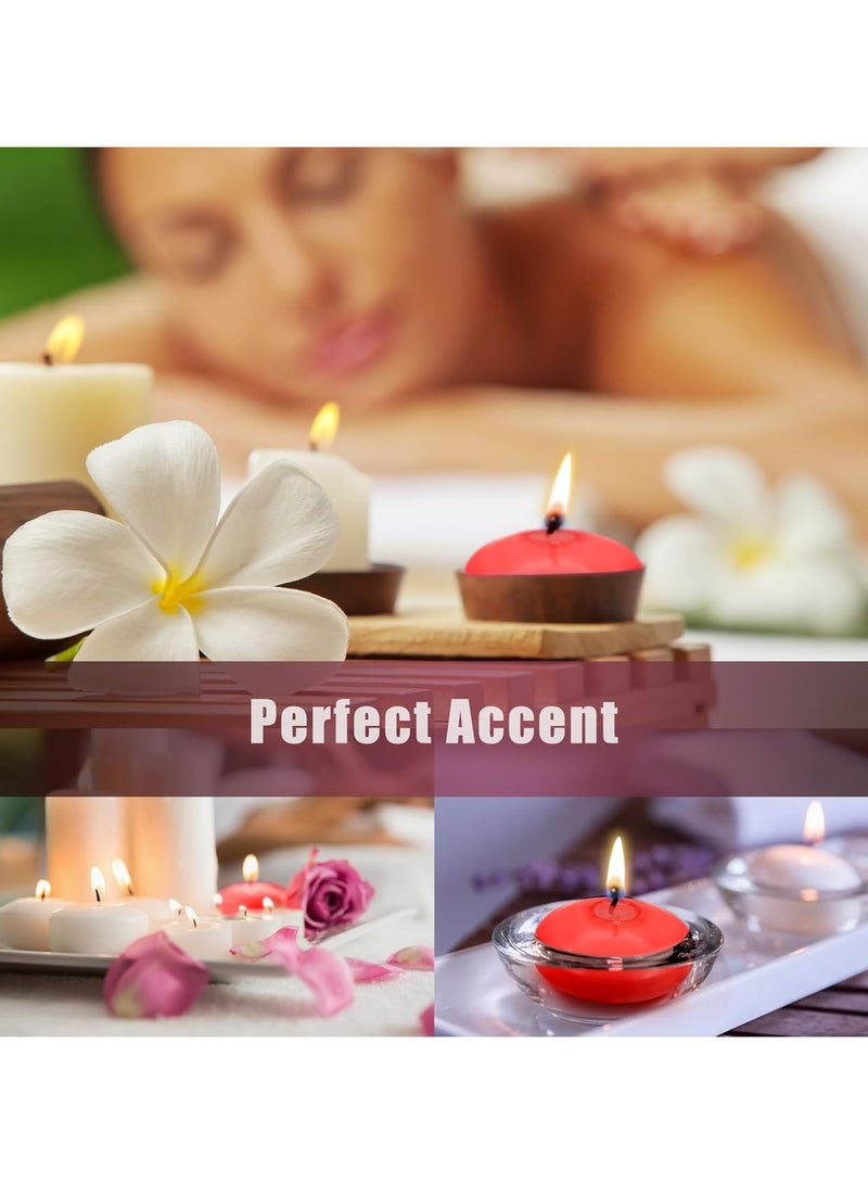 هوم زون 6 قطع من الشموع العائمة، شموع حمراء غير معطرة بدون تنقيط بقطر 1.77 انش، شموع عائمة للمزهريات الاسطوانية وحفلات الزفاف وحفلات حمام السباحة والزفاف والعطلات وديكور المنزل (احمر) - Image 5