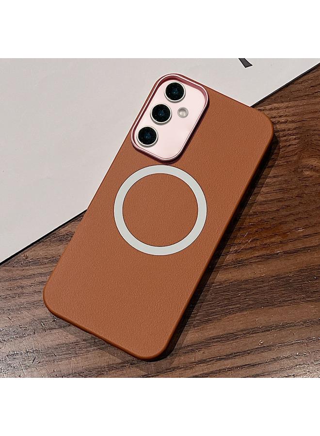 S-TOP Case For Samsung Galaxy A55 5G Leather Texture Design MagSafe Full Coverage Phone Case - Image 1