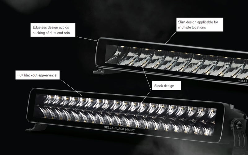 HELLA سلسلة هيللا بلاك ماجيك LED بار ضوء رفيع 50 بوصة - كشاف LED - أداء شعاع عالي للطرق الوعرة لشاحنات البيك أب، ATV، SUV، 4x4، جيب، جرارات / 358176331 - Image 4