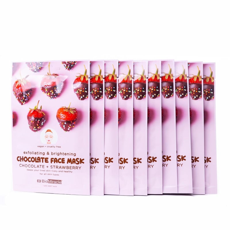 BioMiracle BioMiracle Exfoliating Chocolate Face Mask 10 Pack 10 Sheets 