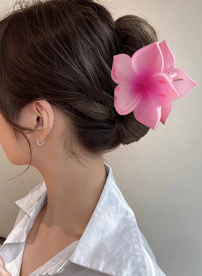 Lelet 6 Pack Plumeria Hair Clips for Women & Girls, Large Plumeria Claw Clips for Thick & Thin Hair, Strong Hold Non-slip Claw Clips, Cute Beach & Holiday Hair Accessories - Image 2