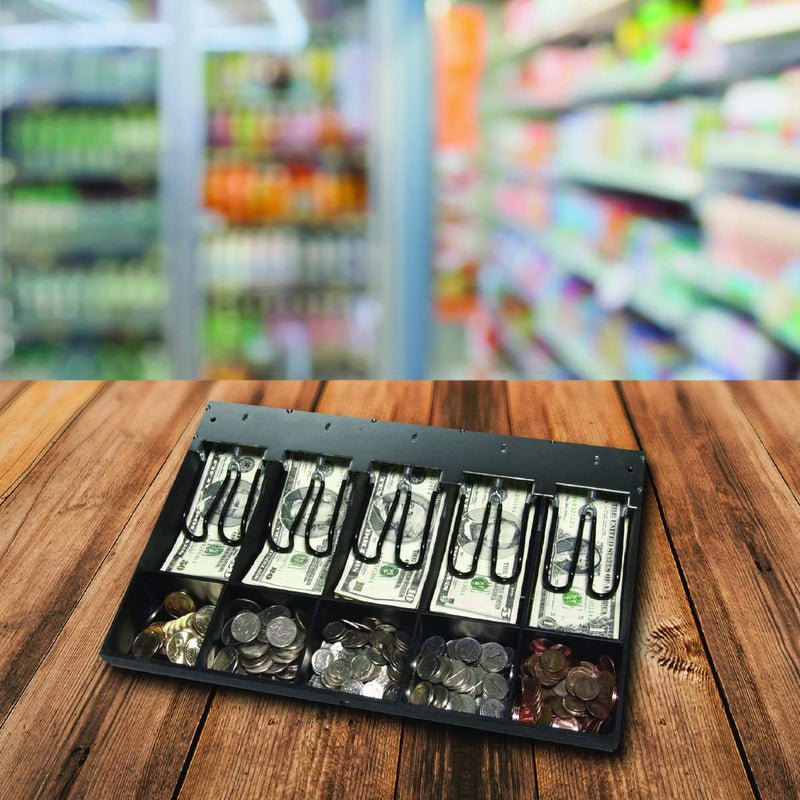 APG Cash Drawer Replacement Tray | Plastic Molded Till for Cash Registers | 5 Bill / 5 Coin Compartments | Measures 15.4" x 11.1" x 2.4" | PK-15VTA-BX - Image 4